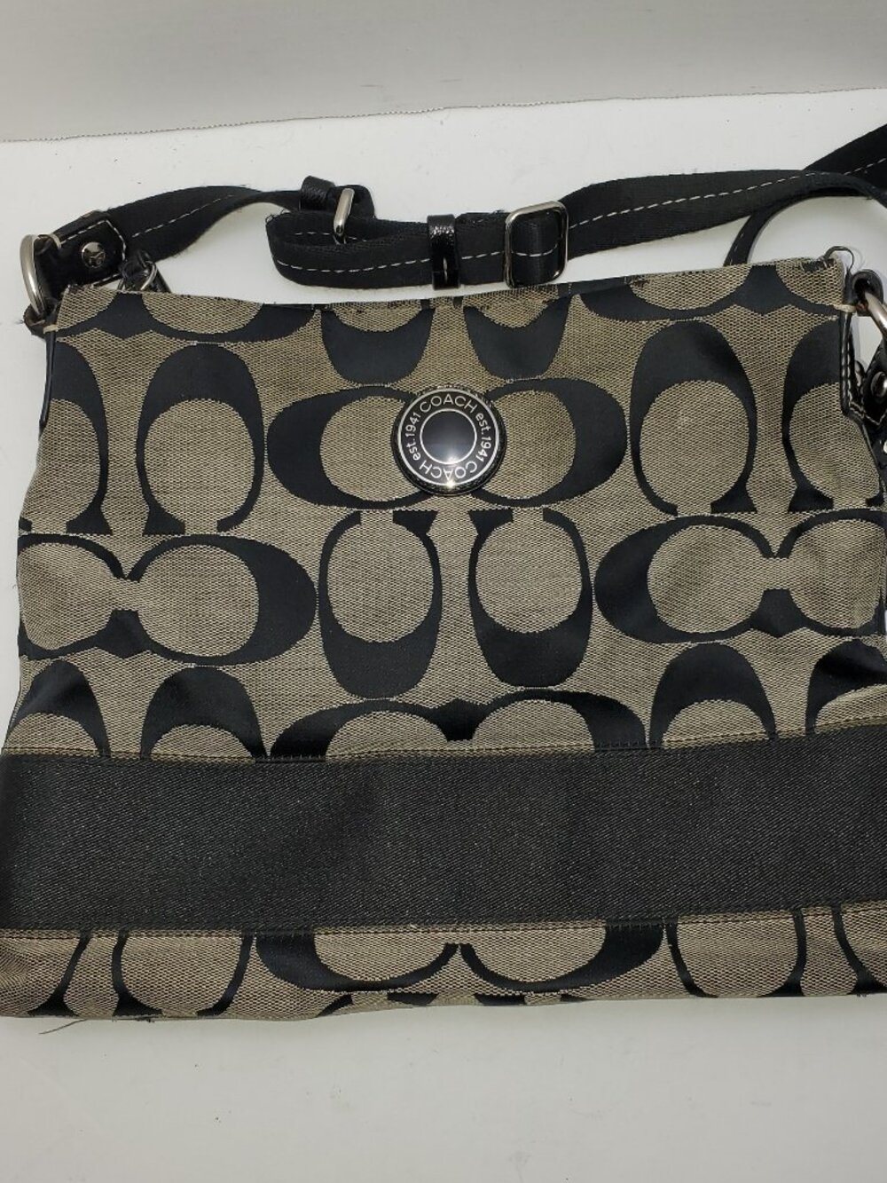 Coach Signature F19220 Black Crossbody bag